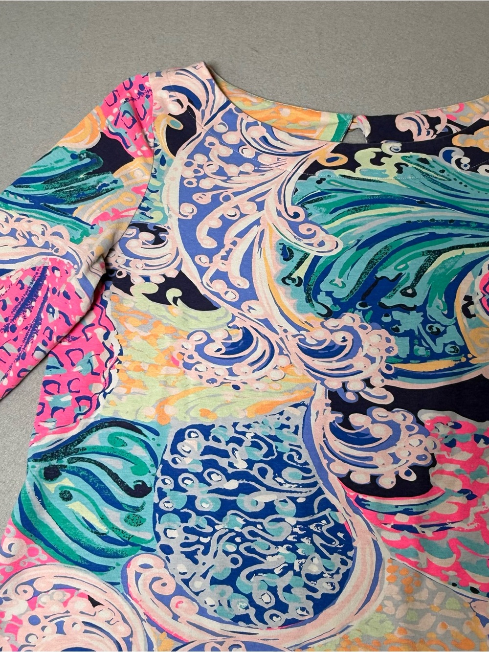 Lilly Pulitzer Top Womens Medium Waverly All That She Wants Preppy Beachy Pink - Picture 4 of 7